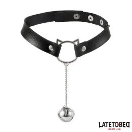 Choker con Aro con Orejitas y Cascabel de Latetobed Bdsm Line