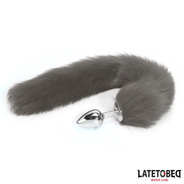 Plug Anal con Cola Gris 40 cm de Latetobed Bdsm Line | VibraZon