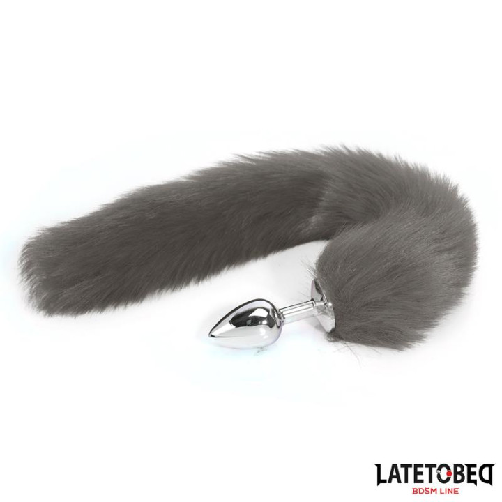Plug Anal con Cola Gris 40 cm de Latetobed Bdsm Line | VibraZon