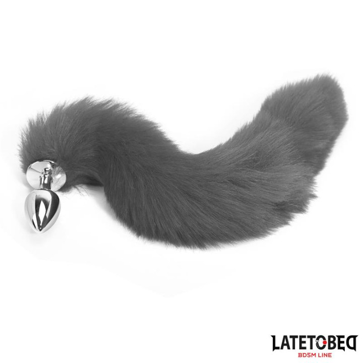 Plug Anal con Cola Gris 40 cm de Latetobed Bdsm Line | VibraZon
