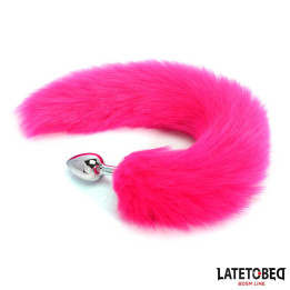 Plug Anal con Cola Hot Pink 40 cm de Latetobed Bdsm Line | VibraZon