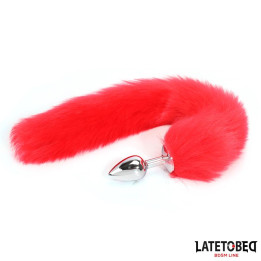 Plug Anal con Cola Rojo 40 cm de Latetobed Bdsm Line | VibraZon