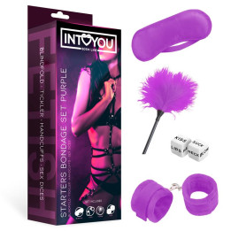 Set de Bondage para Principiantes Starters 4 Piezas Púrpura de Intoyou Bdsm Line | VibraZon