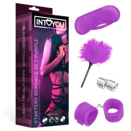 Set de Bondage para Principiantes Starters 4 Piezas Púrpura de Intoyou Bdsm Line