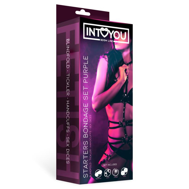 Set de Bondage para Principiantes Starters 4 Piezas Púrpura de Intoyou Bdsm Line | VibraZon