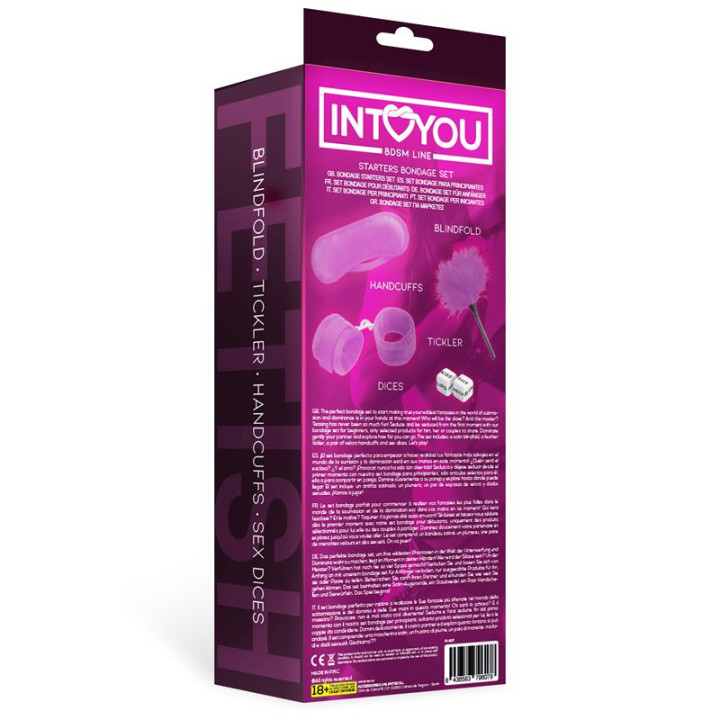 Set de Bondage para Principiantes Starters 4 Piezas Púrpura de Intoyou Bdsm Line | VibraZon