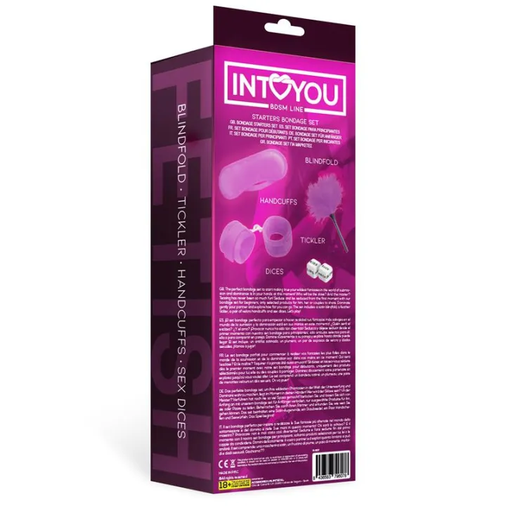 Set de Bondage para Principiantes Starters 4 Piezas Púrpura de Intoyou Bdsm Line