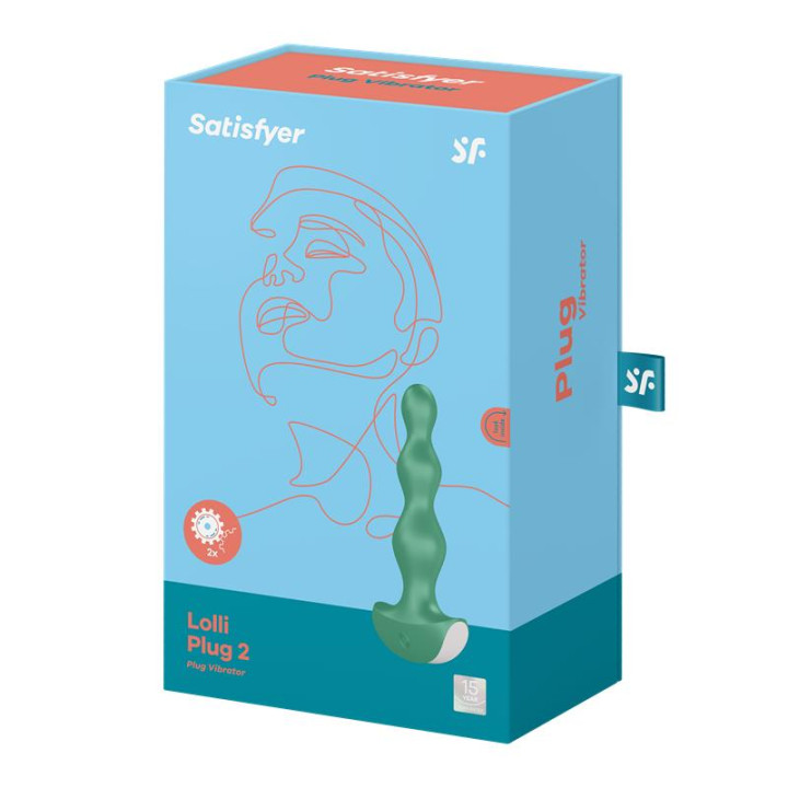 Plug Anal con Vibración Lolli Plug 2 Verde de Satisfyer | VibraZon