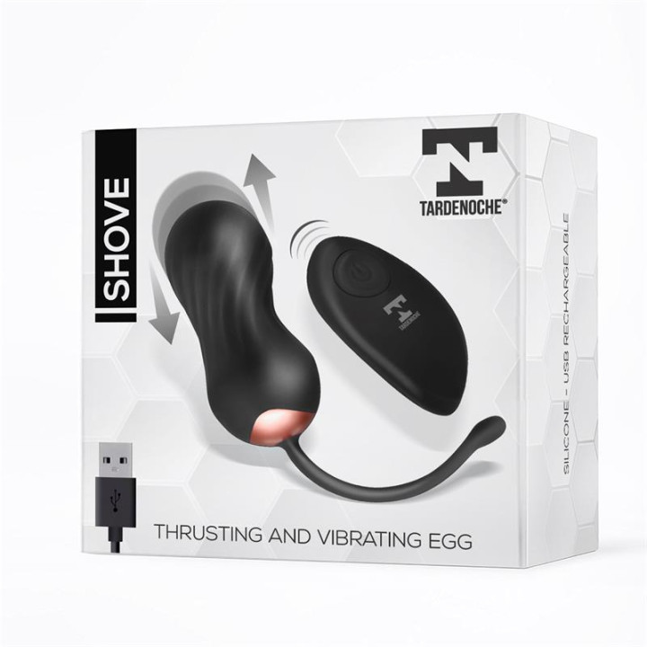 Shove Huevo con Movimiento Thrusting y Vibrador con Control Remoto de Tardenoche | VibraZon