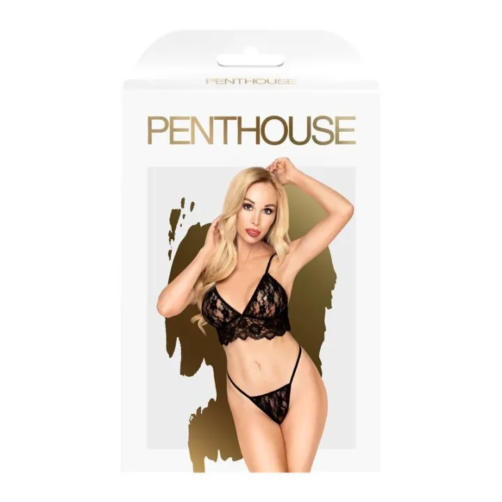 Set de Dos Piezas Double Spice Negro de Penthouse