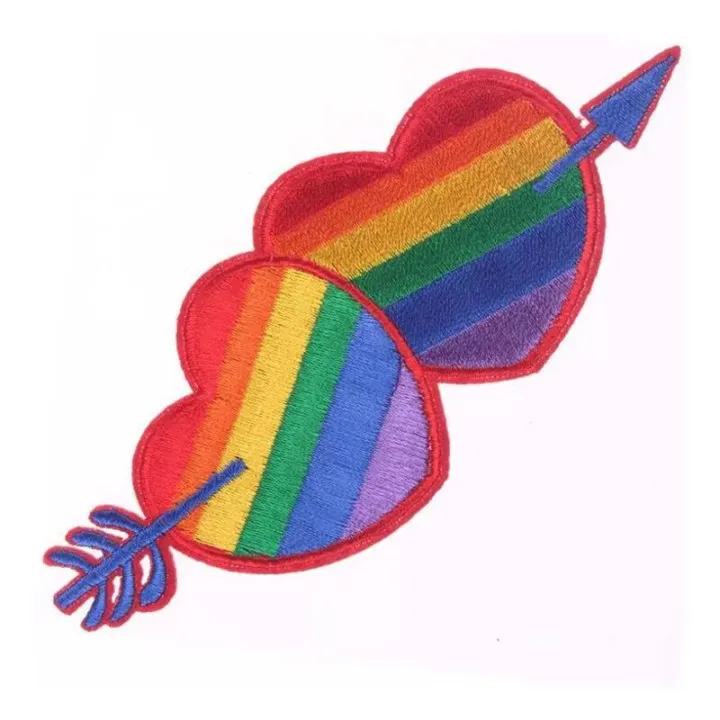Parche de Corazon Colores Bandera LGBT+ de Diverty Sex