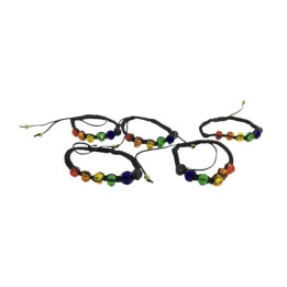 Pulsera de Bolas de Cristal Colores Bandera LGBT+ de Diverty Sex | VibraZon