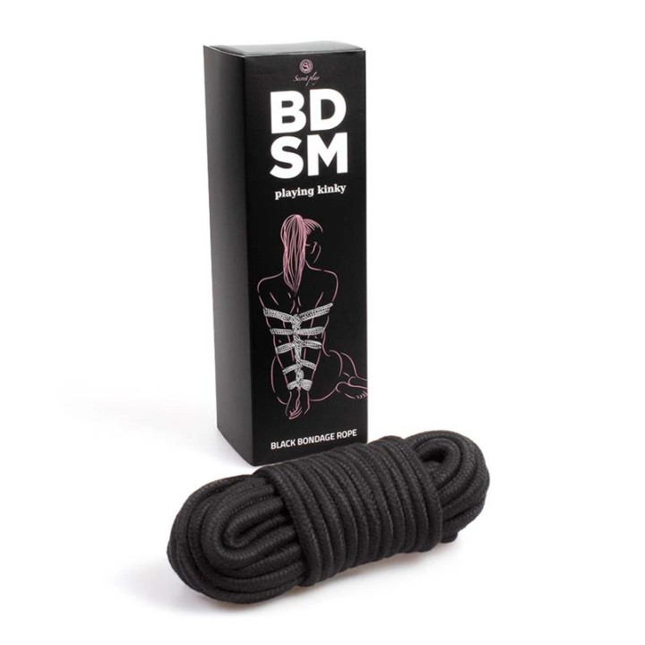 Cuerda para Bondage 10 m Negra de Secret Play | VibraZon