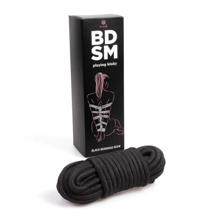 Cuerda para Bondage 10 m Negra de Secret Play