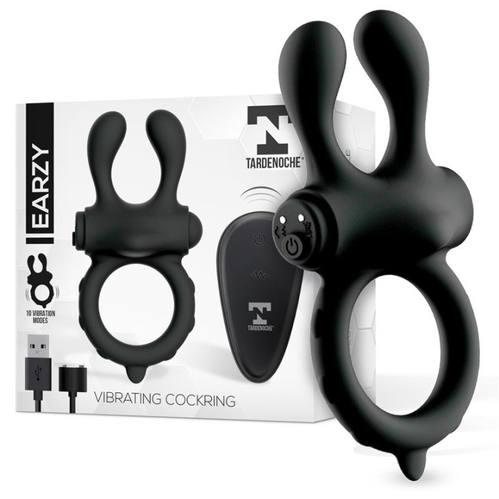 Earzy Anillo Vibrador con Control Remoto USB Magnético Silicona de Tardenoche | VibraZon
