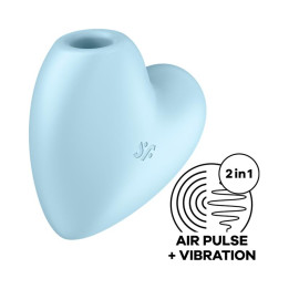 Cutie Heart Succionador de Clítoris y Vibración Azul de Satisfyer | VibraZon