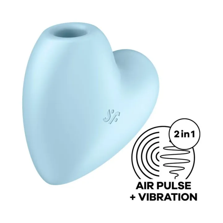 Cutie Heart Succionador de Clítoris y Vibración Azul de Satisfyer