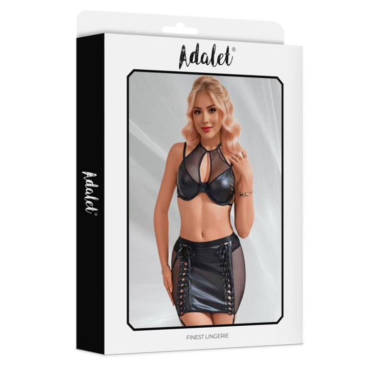 Aurora Falda y Top Cuero Vegano de Adalet Lingerie | VibraZon