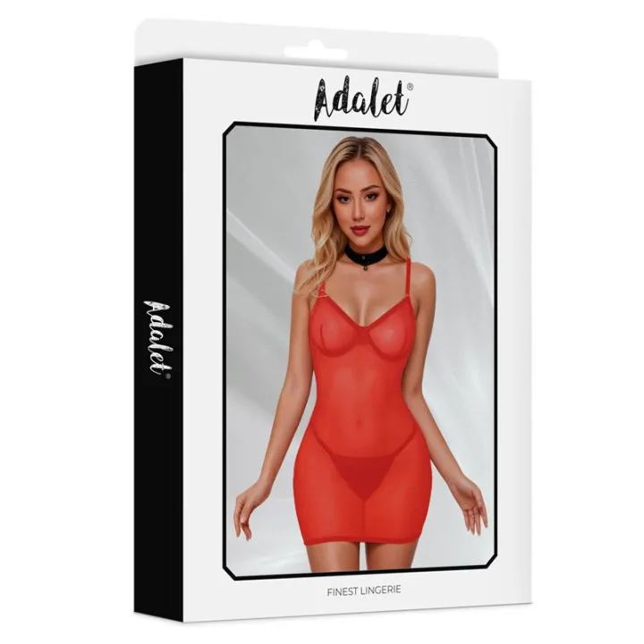 Hazel Babydoll Rojo de Adalet Lingerie