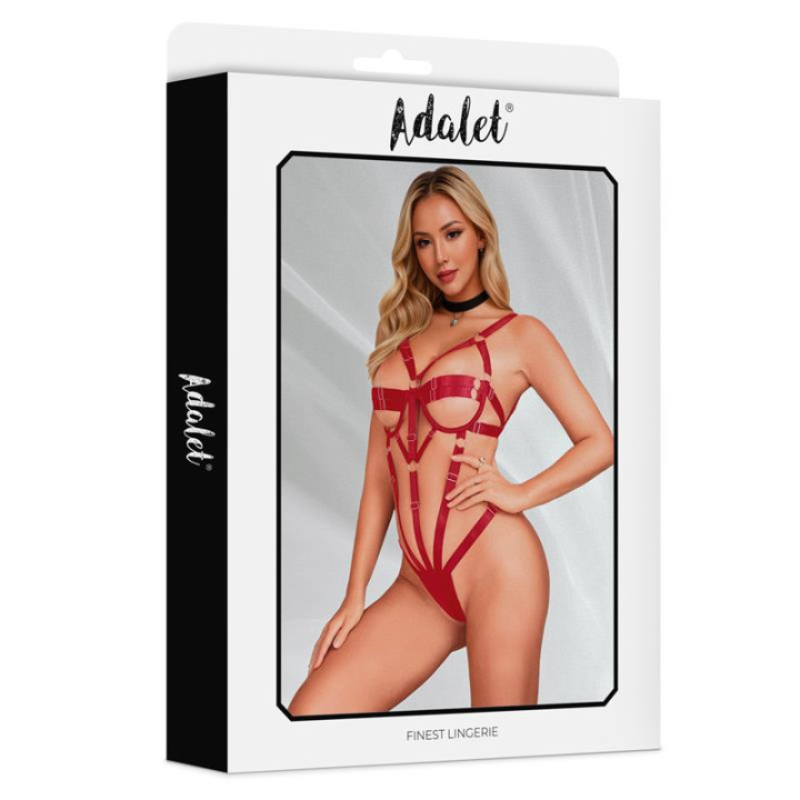 Blanca Teddy Rojo de Adalet Lingerie | VibraZon