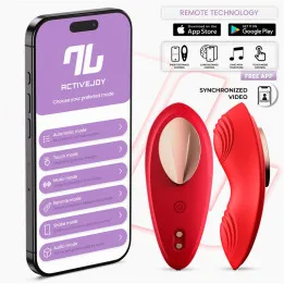 Vibrador de Braguita con APP Silicona Rojo de Intoyou App Series