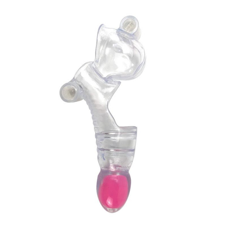 Funda para el Pene y Testículos 3 Balas Vibradoras Transparente de A-Gusto | VibraZon