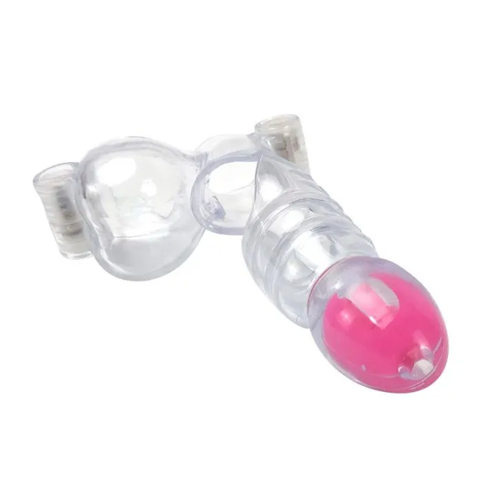 Funda para el Pene y Testículos 3 Balas Vibradoras Transparente de A-Gusto
