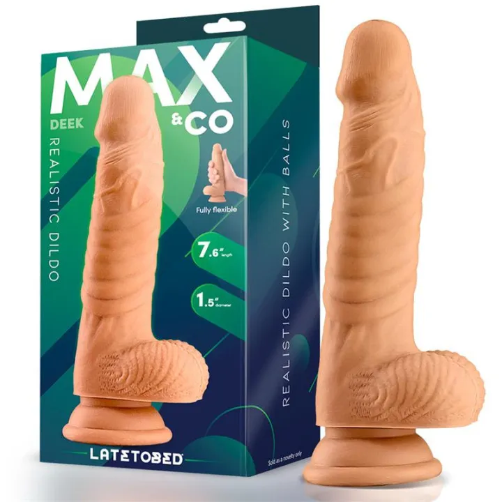 Deek Dildo Realista con Testiculos 7.6 Natural de Max & Co