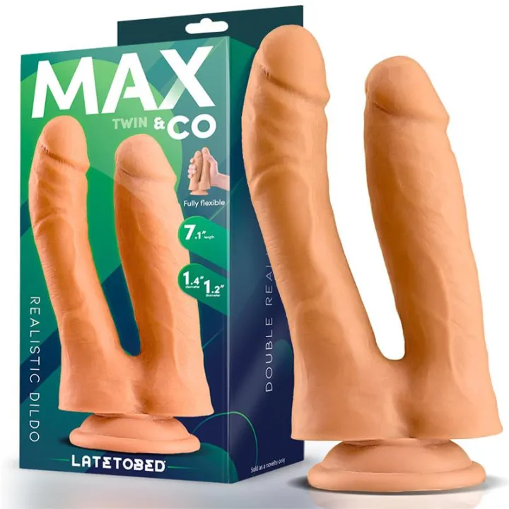Twin Dildo Doble Realista 7.1 Natural de Max & Co