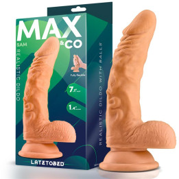 Sam Dildo Realista con Testículos 7.1 Natural de Max & Co | VibraZon