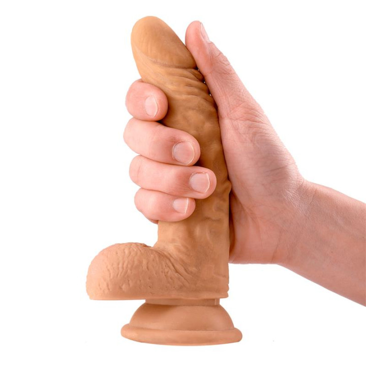 Sam Dildo Realista con Testículos 7.1 Natural de Max & Co | VibraZon