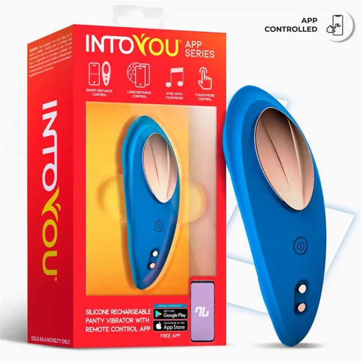 Vibrador de Braguita con APP Silicona Azul de Intoyou App Series