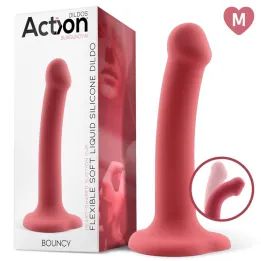 Bouncy Dildo Silicona Líquida Hiper Flexible 7 - 18 cm Talla M Burgundy de Action