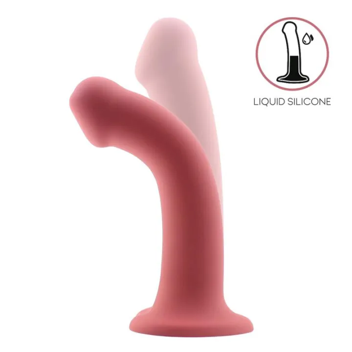 Bouncy Dildo Silicona Líquida Hiper Flexible 7 - 18 cm Talla M Burgundy de Action