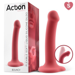 Bouncy Dildo Silicona Líquida Hiper Flexible 6.5 - 16.5 cm Talla S Burgundy de Action | VibraZon