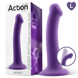Bouncy Dildo Silicone Flexible Hiper Flexible 7.5 - 19 cm Talla L Púrpura de Action | VibraZon
