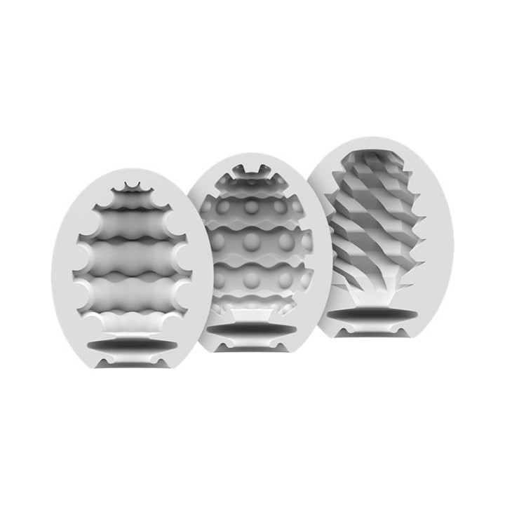 Set 3 Huevos Masturbador Riffle, Bubble y Fierce de Satisfyer | VibraZon