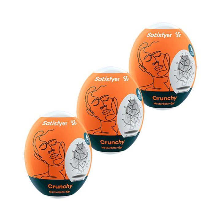 Set 3 Huevo Masturbador Modelo Crunchy de Satisfyer | VibraZon