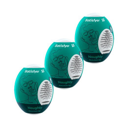 Set 3 Huevos Masturbadores Modelo Naughty de Satisfyer | VibraZon
