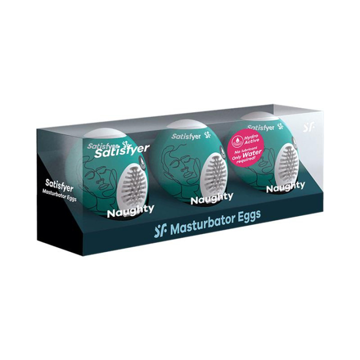 Set 3 Huevos Masturbadores Modelo Naughty de Satisfyer | VibraZon