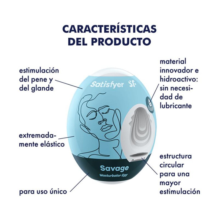 Set 3 Huevos Masturbadores Modelo Savage de Satisfyer | VibraZon