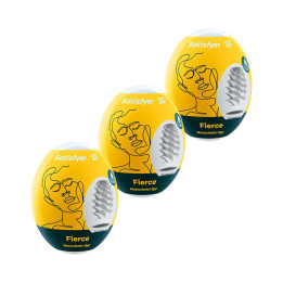 Set 3 Huevos Masturbadores Modelo Fierce de Satisfyer | VibraZon