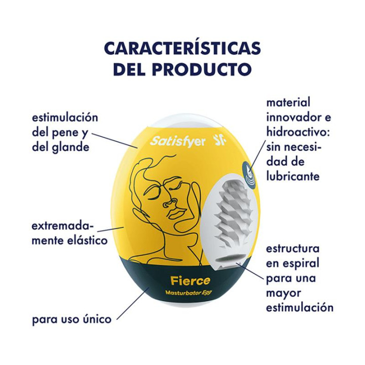 Set 3 Huevos Masturbadores Modelo Fierce de Satisfyer | VibraZon