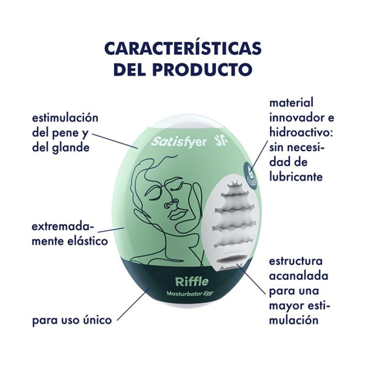 Set 3 Huevos Masturbadores Modelo Riffle de Satisfyer | VibraZon