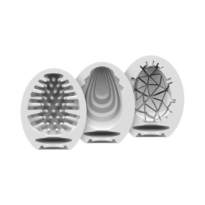 Set 3 Huevos Masturbadores Naughty, Savage y Crunch de Satisfyer | VibraZon