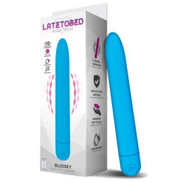 Bluesky Vibrador 10 Funciones 18,5 cm USB Azul Mate de Latetobed | VibraZon