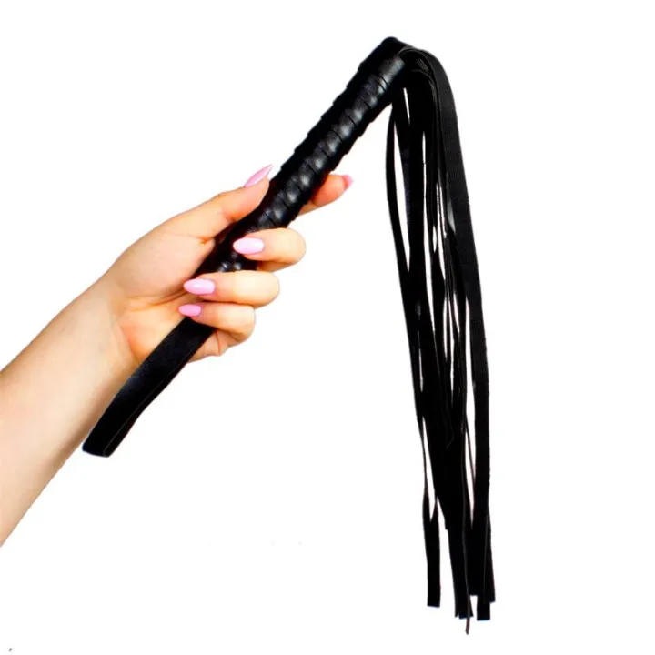 Flogger de Cuero 45 cm Negro de Secret Play