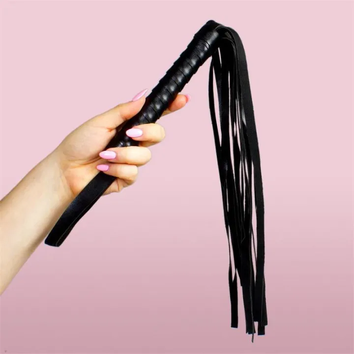 Flogger de Cuero 45 cm Negro de Secret Play