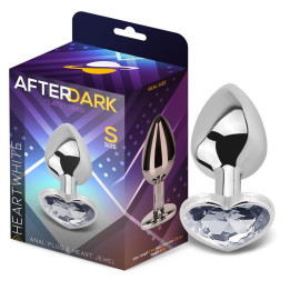 Plug Anal con Joya de Corazón Blanco Talla S de Afterdark | VibraZon
