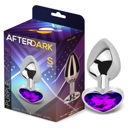 Plug Anal con Joya de Corazón Purple Lavender Talla S de Afterdark | VibraZon